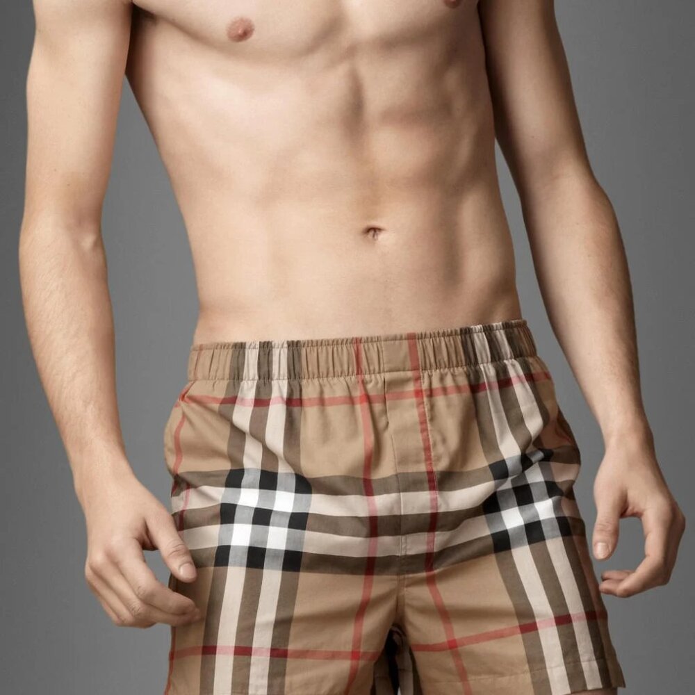 Burberry Classic Check Boxer Shorts in Brown for Men